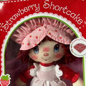 Classic Strawberry Shortcake Stuffed Rag Doll Plush Toy Vintage Retro 1980's Look 14" Yarn Hair Bridge Direct 35th Birthday 2015, 2016 or 2019 Basic Fun