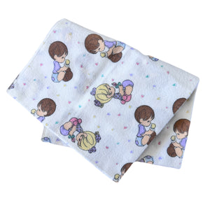 Couverture de réception en flanelle Precious Moments Baby Bears 30" x 30"