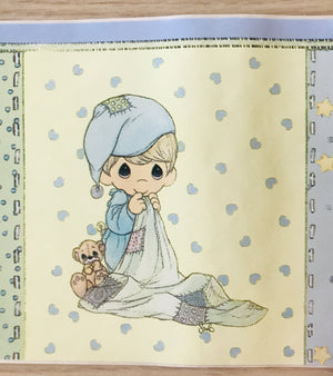 Set of 2 - New Vintage Precious Moments Wall Border Peel & Stick Sweet Dreams Collection Boy Girl with Blankets & Pajamas