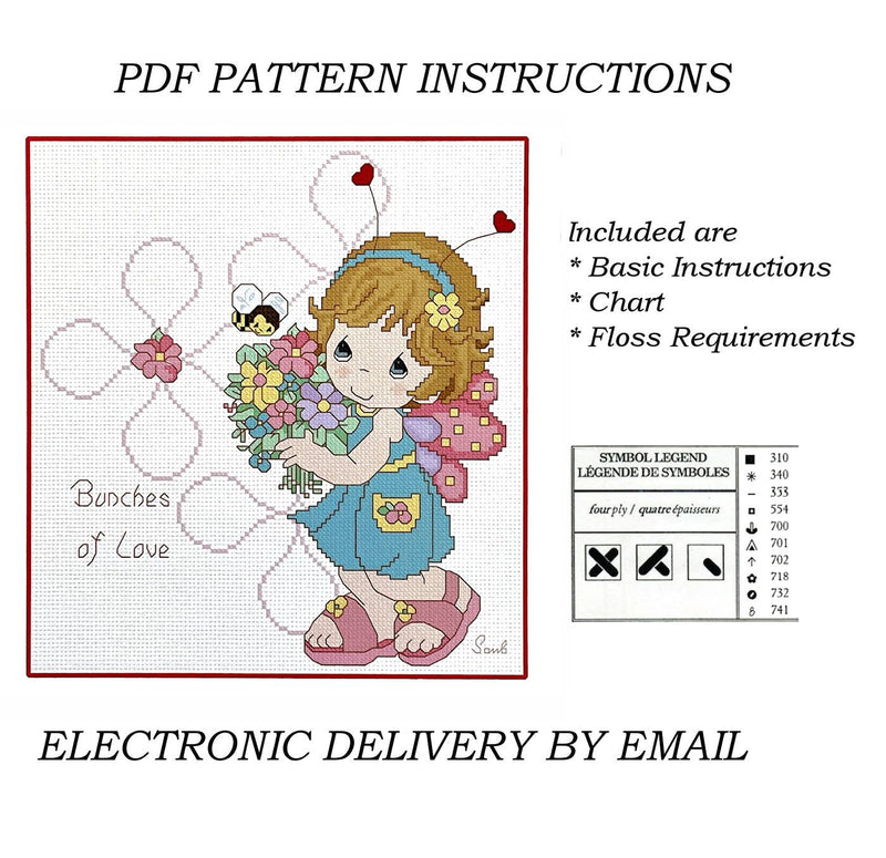 Precious Moments Cross Stitch Butterfly Girl with Flowers Bunches of Love PDF Pattern Chart Instructions Wiggles and Giggles Hug'n Cuddle Bugs 2012 precious-moments-cross-stitch-butterfly-girl-with-flowers-bunches-of-love-pdf-pattern-chart-instructions-wiggles-and-giggles-hug-n-cuddle-bugs-2012