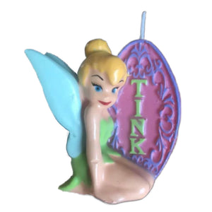 Adorno para tarta de cumpleaños con forma de Campanilla de Disney Fairies, moldeado, de 3", con medallón de Campanilla de Wilton Industries Vintage