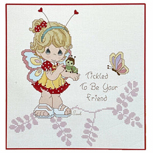 Precious Moments Cross Stitch Little Girl As Butterfly Tickled To Be Your Friend PDF Pattern Instructions Wiggles and Giggles Hug'n Cuddle Bugs 2012