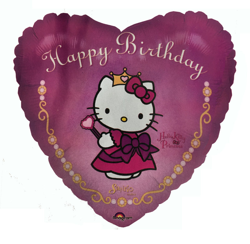 New Jumbo Hello Kitty Happy Birthday 54 Pink Prismatic Drop-A