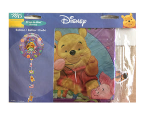 Winnie The Pooh Purple Happy Birthday Prismatic Message Drop-A-Line Jumbo 54" Party Balloon
