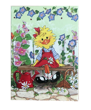 Carnet d'adresses de poche à couverture rigide vintage Suzy's Zoo Suzy Ducken Garden 3" x 4" Suzy Spafford