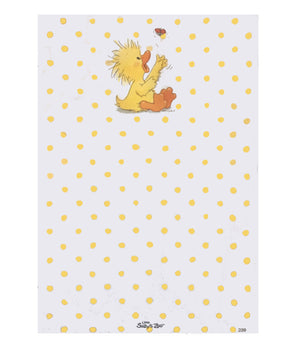 Little Suzy's Zoo Baby Witzy Duck & Ladybug Single Stationery Memo Note Sheet 4.5" x 6 5/8"