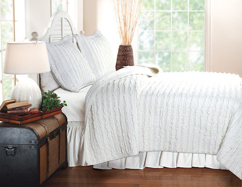 Solid Quilt Set WHITE KING