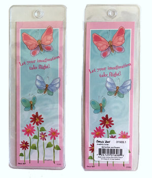 Marque-page Suzy's Zoo - Papillons et fleurs flottants roses Suzy Spafford Vintage
