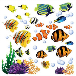 Tropical Fish Wall Stickers Decals - Under The Sea Ocean Fish Wall Art