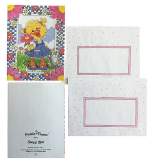 Carte de vœux avec enveloppe « Polly's Flowers » du zoo de Suzy - Flowers & Friends
