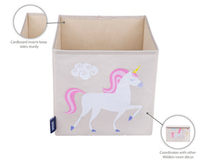 Unicorn 10" Cube Canvas Toy Storage Box / Bin