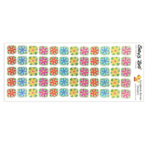 Suzy's Zoo 12 x 5 Daisy Flowers Border Stickers Vintage Scrapbooking Sheet 5" x 12"