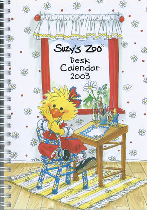Calendrier de bureau vintage de collection Suzy's Zoo 2003