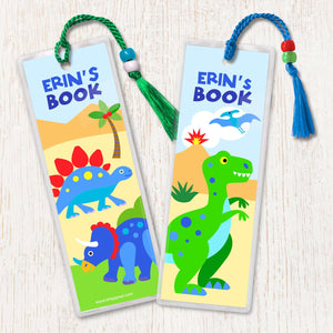 Lot de 2 marque-pages personnalisés Dinosaur Lane