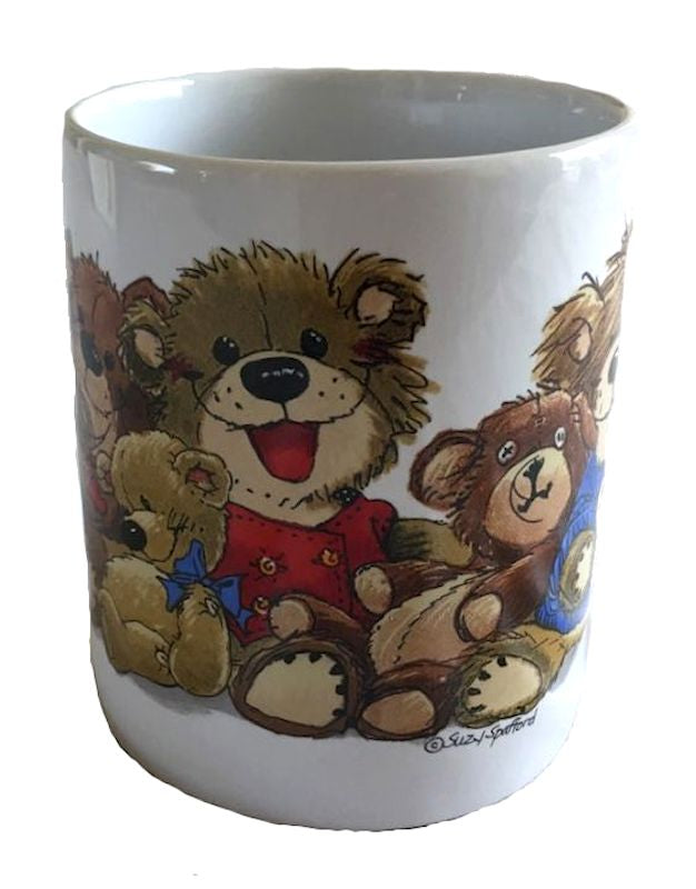 New Suzy's Zoo Nine Old Bears of Duckport Bear Hug Cute Ceramic