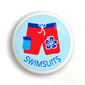 Boy's Swimsuit 2" Ceramic Drawer Knob