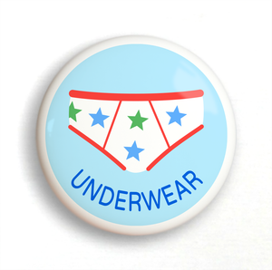 Boy's Underwear Ceramic Drawer Knob 2"