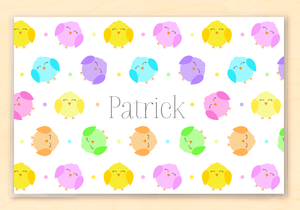 Easter Chicks Personalized Placemat 18" x 12" with Alphabet