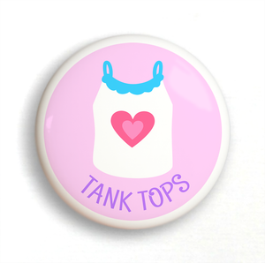 Girl Tank Tops 2" Ceramic Drawer Knob