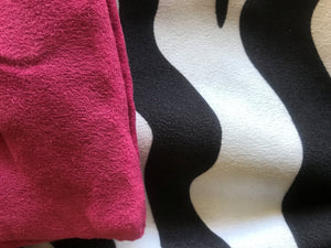 Zebra Print Pillow Sham Hot Pink Black & White