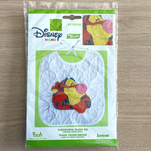 Vintage Disney Winnie The Pooh Tigger Counted Cross Stitch Bib Kit or PDF Pattern Chart Keepsake Baby Gift 1132-81