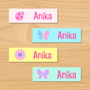 Etiquetas pequeñas impermeables personalizadas de Butterfly Garden de 80 ct