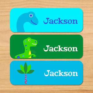 Étiquettes rectangulaires imperméables personnalisées Dinosaur Land 33 CT
