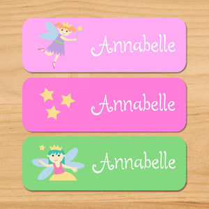 Étiquettes rectangulaires imperméables personnalisées Fairy Princess 33 CT