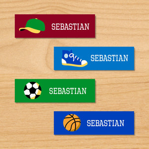 Etiquetas mini impermeables personalizadas de Game On Sports de 80 ct