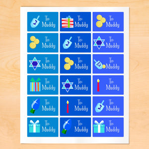 Personalized Hanukkah Gift Tags From or To