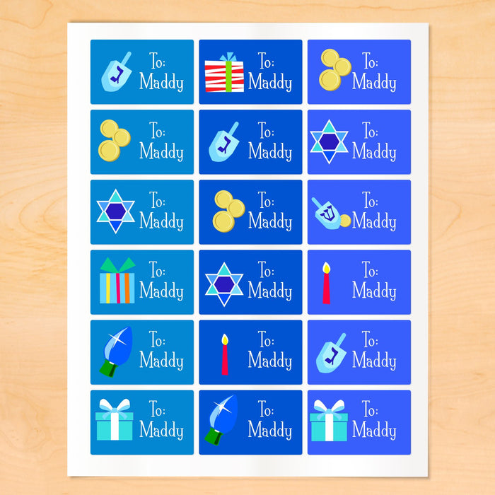Personalized Hanukkah Gift Tags From or To