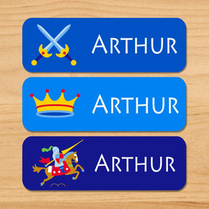 Prince & Dragons Personalized 33 CT Rectangle Waterproof Labels