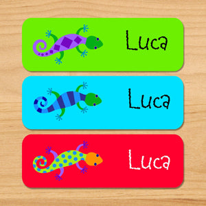 Étiquettes rectangulaires imperméables personnalisées 33 CT Lézards