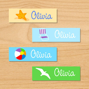 Etiquetas pequeñas impermeables de 80 ct personalizadas de verano