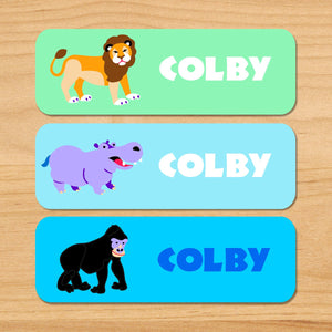 Étiquettes rectangulaires imperméables personnalisées 33 CT pour animaux sauvages