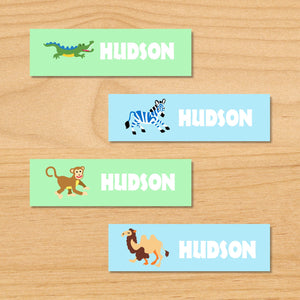 Etiquetas pequeñas impermeables de 80 ct personalizadas con animales salvajes