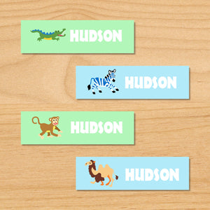 Wild Animals Personalized 80 CT Waterproof Mini Labels