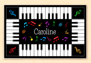 Piano Personalized Placemat 18" x 12" with Alphabet