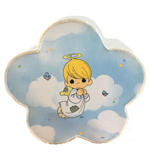 Lampe vintage en forme de nuage pour chambre de bébé Precious Moments avec ange 10" x 5"