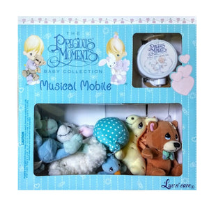 NOUVEAU Mobile musical vintage Precious Moments pour berceau de bébé Animaux en peluche Arche de Noé - Singe Ours Agneau Oiseau Girafe