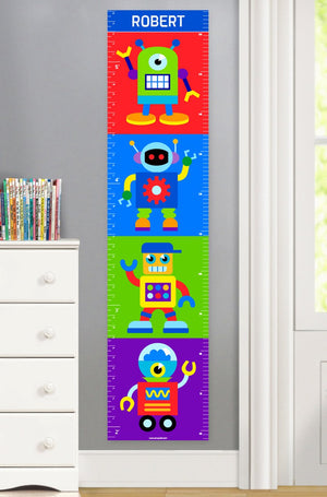 Robots Personalized Canvas Growth Chart