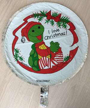 Suzy's Zoo Corky Turtle I Love Christmas 18" Party Balloon