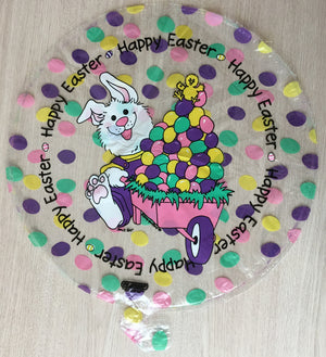 Suzy's Zoo Bunny & Easter Egg Cart Happy Easter 18" Party Balloon