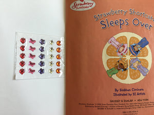 Strawberry Shortcake Sleeps Over Paperback Book with Jewel Stickers