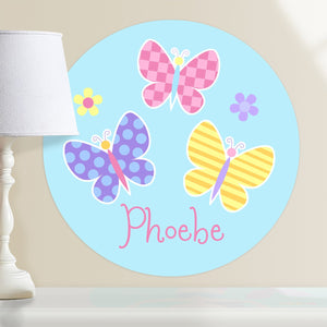 Butterflies Wall Decal 12" Peel & Stick Personalized Sticker