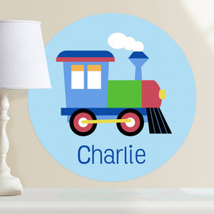 Train Wall Decal 12" Peel & Stick Personalized Sticker