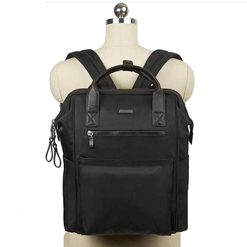 baggallini laptop backpack Baggallini Black Backpack Bag Soho Laptop Travel Office School Handbag Black New Bagg