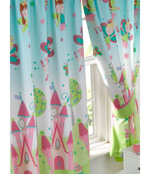 Pink Green Fairy Princess Little Girl Bedding Toddler Twin or Full Duvet Cover Set