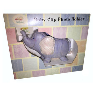 Little Suzy's Zoo Purple Ellie Elephant Keepsake Baby Clip Nursery Picture Photo Holder