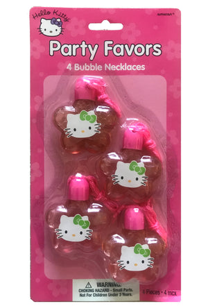 Hello Kitty Birthday Party Favors 4 Bubble Necklaces Gifts